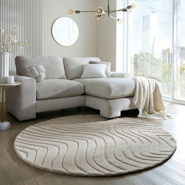 VLNENÝ KOBEREC, 160/160 cm prírodná farba Flair Rugs - Online Only bytové doplnky, Online Only