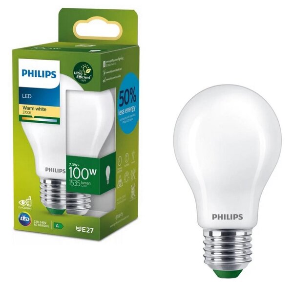 LED žiarovka ULTRAEFFICIENT Philips A60 E27/7,3W/230V 2700K