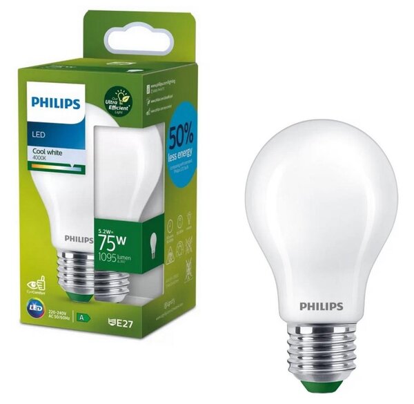LED žiarovka ULTRAEFFICIENT Philips A60 E27/5,2W/230V 4000K