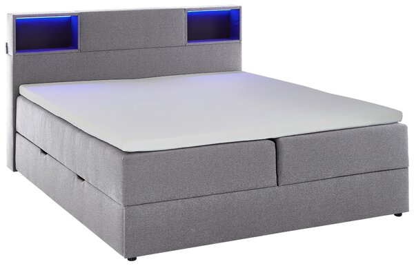 BOXSPRINGOVÁ POSTEĽ, 160/200 cm, svetlosivá Xora - Online Only spálne, Online Only