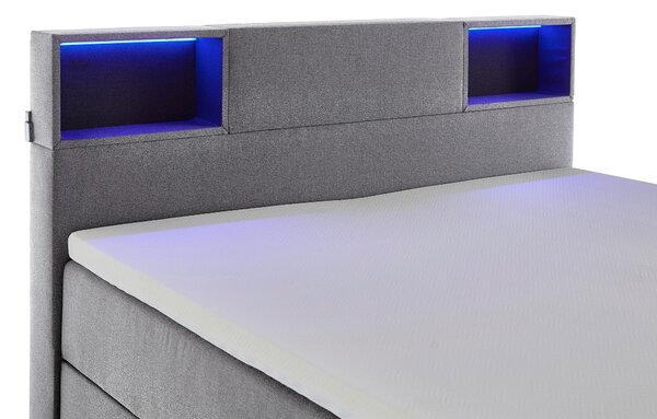 BOXSPRINGOVÁ POSTEĽ, 160/200 cm, svetlosivá Xora - Online Only spálne, Online Only