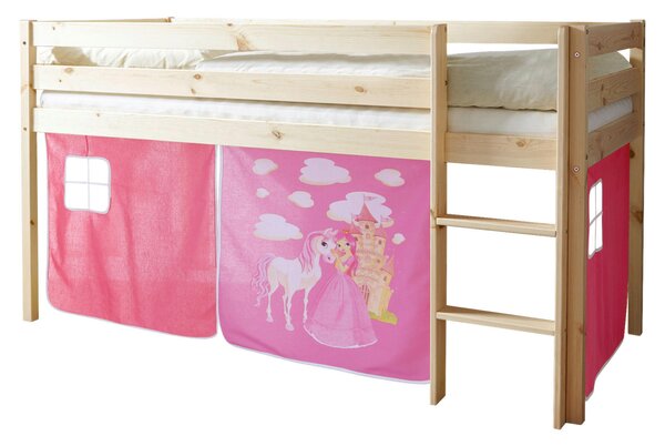 VYVÝŠENÁ POSTEĽ, 90/200 cm prírodná farba, biela, pink MID.YOU - Detské izby, Online Only
