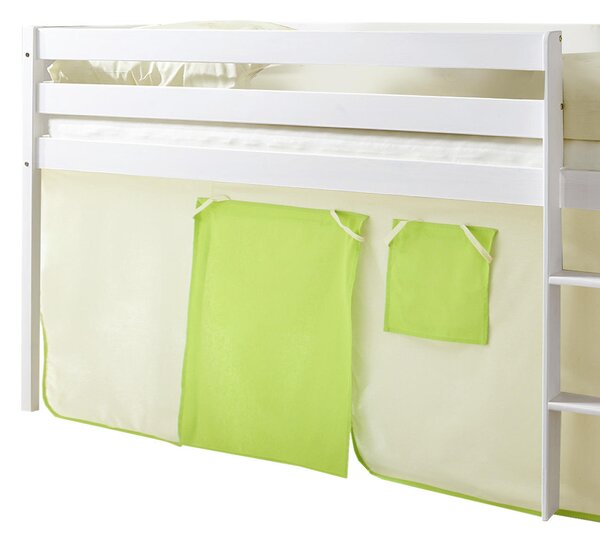 VYVÝŠENÁ POSTEĽ, 90/200 cm zelená, biela, béžová MID.YOU - Detské izby, Online Only