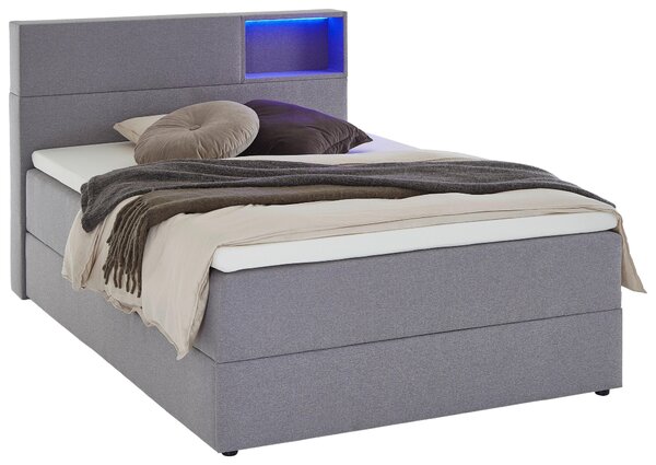 BOXSPRINGOVÁ POSTEĽ, 120/200 cm, svetlosivá Xora - Online Only spálne, Online Only