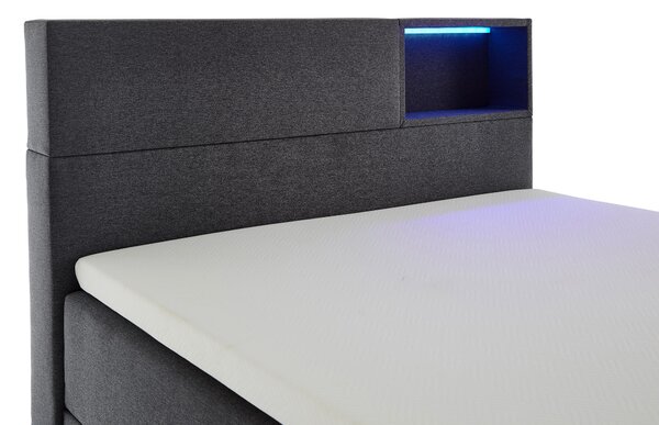 BOXSPRINGOVÁ POSTEĽ, 120/200 cm, antracitová Xora - Online Only spálne, Online Only