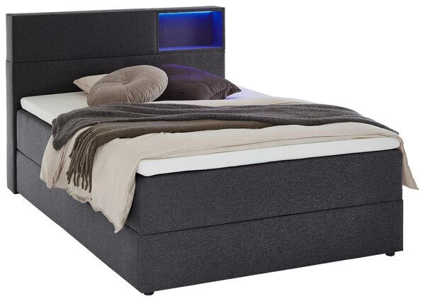 BOXSPRINGOVÁ POSTEĽ, 120/200 cm, antracitová Xora - Online Only spálne, Online Only