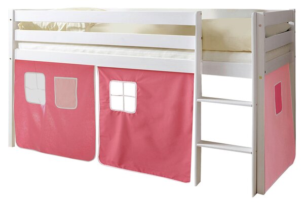 VYVÝŠENÁ POSTEĽ, 90/200 cm ružová, biela, pink MID.YOU - Detské izby, Online Only
