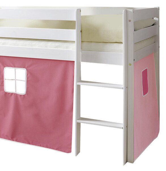 VYVÝŠENÁ POSTEĽ, 90/200 cm ružová, biela, pink MID.YOU - Detské izby, Online Only