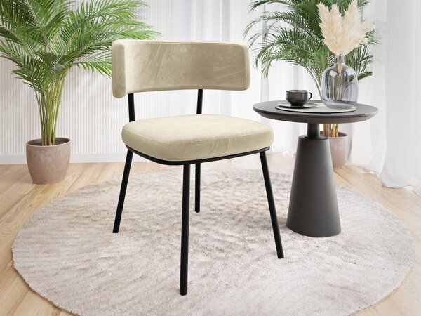 Mirjan24 Čalúnená jedálenská stolička Serossa, Dostupné poťahy: Magic Velvet 2250, Farby: čierna 5903211334078