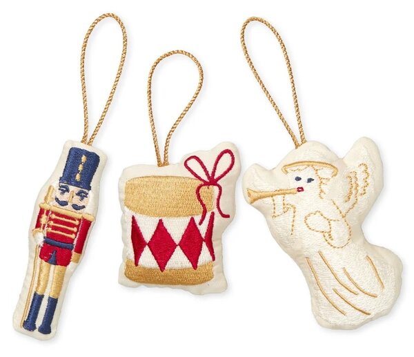 Vyšívaná vianočná ozdoba Nutcracker –⁠⁠⁠⁠⁠⁠ set 3 ks