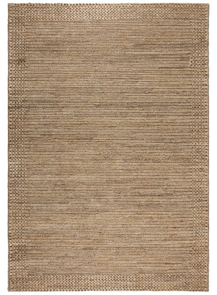 Flair Rugs , Kusový koberec Drew Braid Border Natural, 120x170, béžová, chodba / predsieň