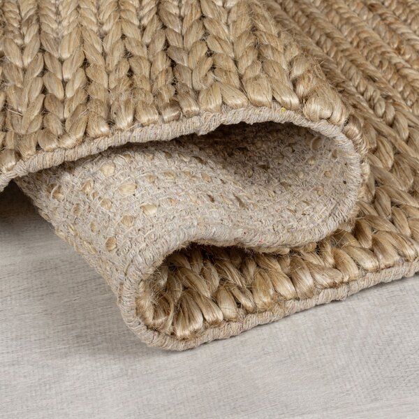 Flair Rugs , Kusový koberec Drew Braid Border Natural, 120x170, béžová, chodba / predsieň