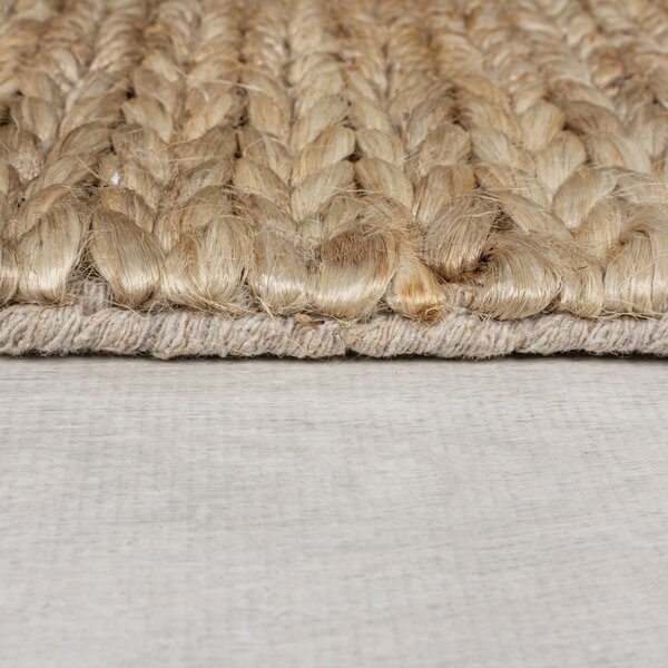 Flair Rugs , Kusový koberec Drew Braid Border Natural, 120x170, béžová, chodba / predsieň