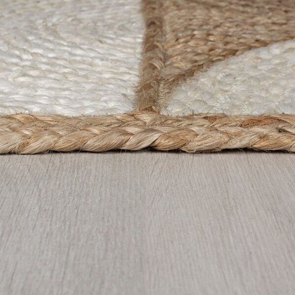 Flair Rugs , Kusový koberec Ella Jute Eclipse Natural/White, 200x290, béžová, chodba / predsieň