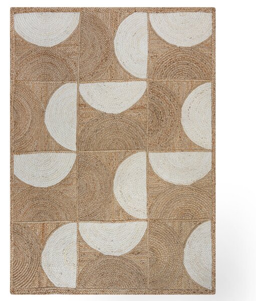 Flair Rugs , Kusový koberec Ella Jute Eclipse Natural/White, 200x290, béžová, chodba / predsieň