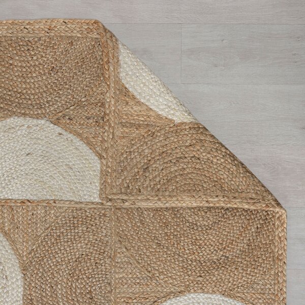 Flair Rugs , Kusový koberec Ella Jute Eclipse Natural/White, 200x290, béžová, chodba / predsieň