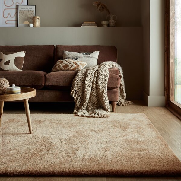 Flair Rugs, Kusový koberec Faroe Faux Fur Natural, 80x150, hnedá, obývacia izba