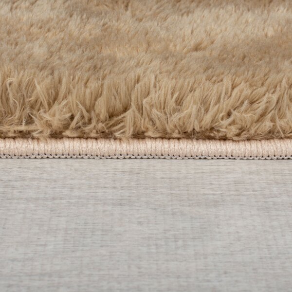 Flair Rugs, Kusový koberec Faroe Faux Fur Natural, 80x150, hnedá, obývacia izba