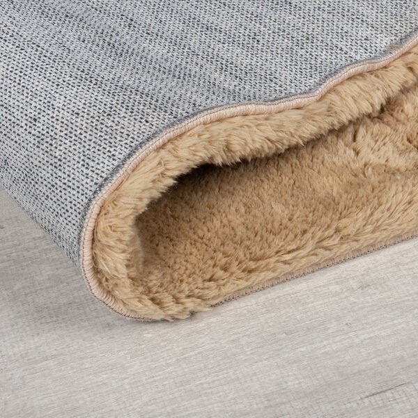 Flair Rugs, Kusový koberec Faroe Faux Fur Natural, 80x150, hnedá, obývacia izba