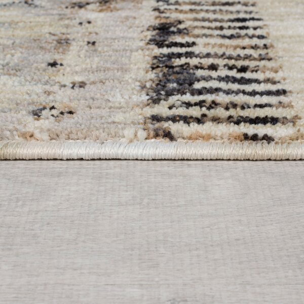 Flair Rugs, Kusový koberec Fuse Marly Geo Natural, 120x170, béžová, obývacia izba