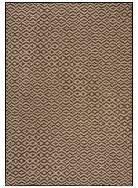 Flair Rugs , Kusový koberec Geometric Jute Black, 200x290, béžová, chodba / predsieň