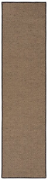 Flair Rugs, Behoň Geometric Jute Black, 60x230, béžová, chodba / predsieň