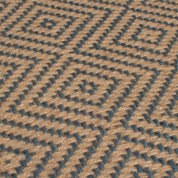 Flair Rugs, Kusový koberec Geometric Jute Blue, 200x290, béžová, chodba / predsieň
