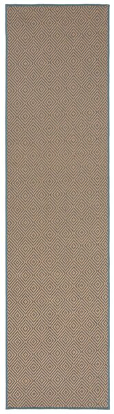 Flair Rugs, Behúň Geometric Jute Blue, 60x230, béžová, chodba / predsieň