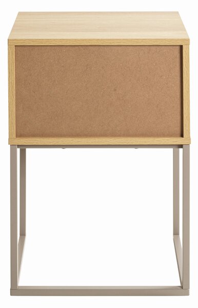 NOČNÝ STOLÍK, farba duba, kašmírová, 40/60/28 cm - Nočné stolíky, Online Only