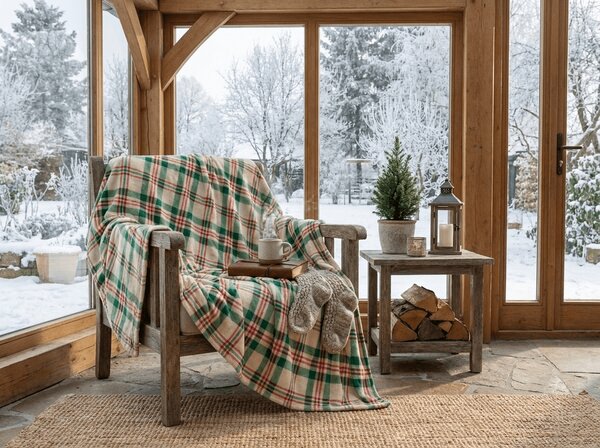 Mikroplyšová deka WINTER PLAID, farebná Rozmer: 150 x 200 cm
