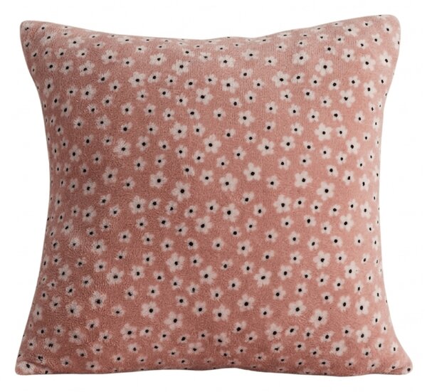 Obojstranná obliečka na vankúšik DUO SENSE DAISELLE 45x45 cm mikroplyš/flanel, ružová