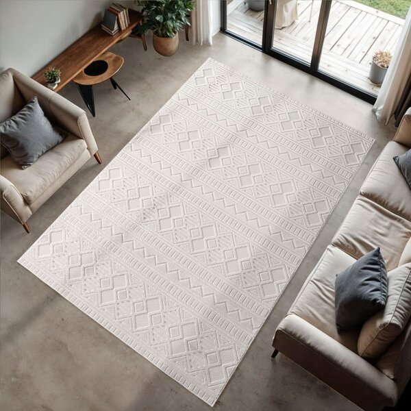 Krémový vnútorný a vonkajší behúň 80x250 cm Doha 1652 Cream – Ayyildiz Carpets
