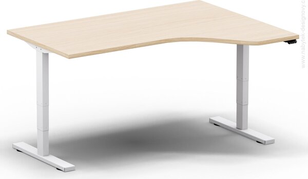 Elektricky výškovo nastaviteľný stôl - Dĺžka: 160 cm, Hĺbka: 120 cm - LEGEND 16120 L/P (LEGEND 16120 Ľ/P - stôl)