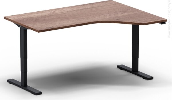 Elektricky výškovo nastaviteľný stôl - Dĺžka: 160 cm, Hĺbka: 120 cm - LEGEND 16120 L/P (LEGEND 16120 Ľ/P - stôl)