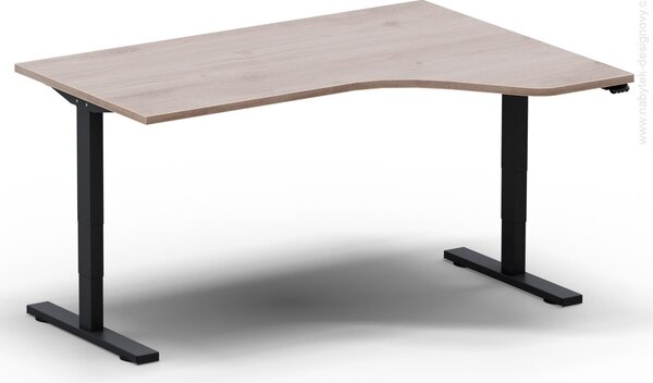 Elektricky výškovo nastaviteľný stôl - Dĺžka: 160 cm, Hĺbka: 120 cm - LEGEND 16120 L/P (LEGEND 16120 Ľ/P - stôl)