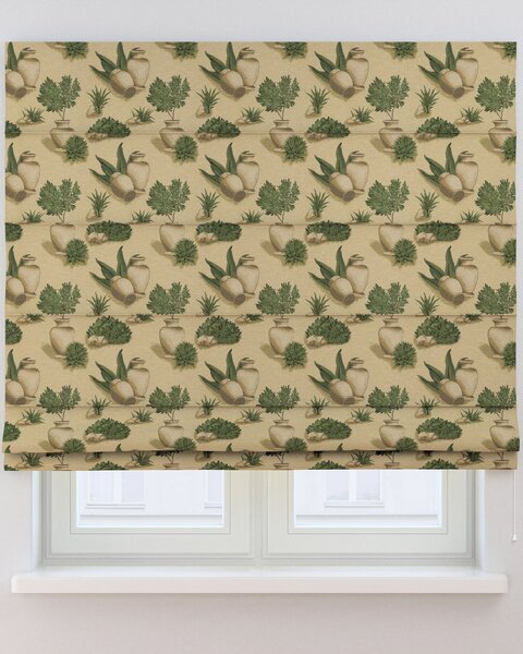 Rímska roleta Capri farba produktu béžová látka zapletaná, vzorované