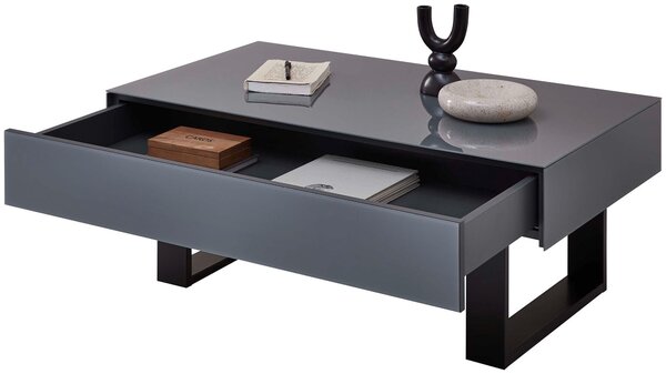 KONFERENČNÝ STOLÍK, antracitová, sklo, kompozitné drevo, 60/110/42 cm MID.YOU - Stolíky do obývačky, Online Only