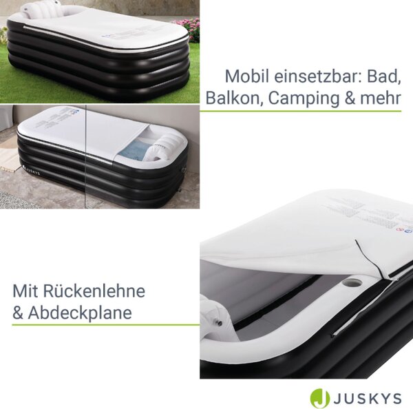 Skladacia nafukovacia vaňa s elektrickou pumpou, 300 l