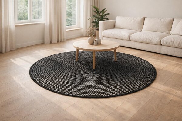 KOBEREC, 150 cm čierna, biela - Online Only bytové doplnky, Online Only