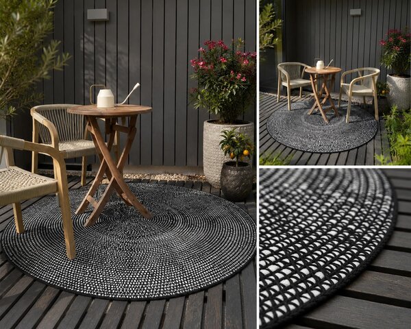 KOBEREC, 150 cm čierna, biela - Online Only bytové doplnky, Online Only