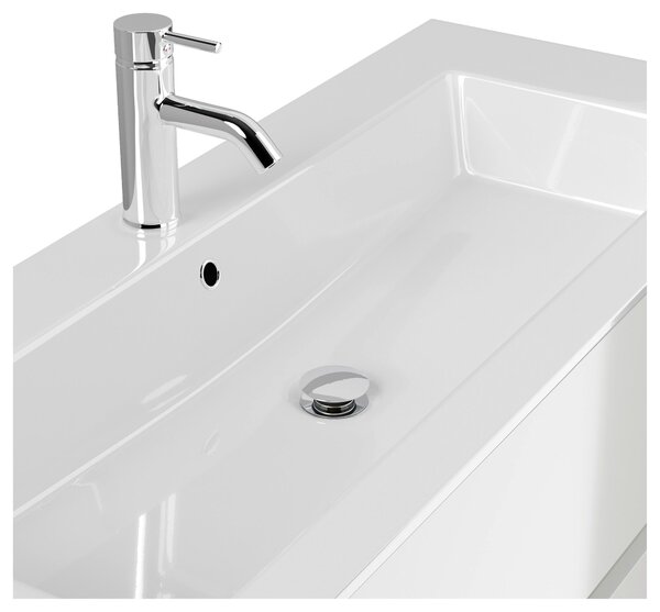 SKRINKA S UMÝVADLOM, biela s vysokým leskom, biela s vysokým leskom, 120/58,5/46,5 cm MID.YOU - Kúpeľňové skrinky, Online Only