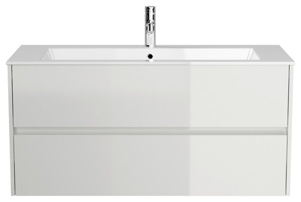 SKRINKA S UMÝVADLOM, biela s vysokým leskom, biela s vysokým leskom, 120/58,5/46,5 cm MID.YOU - Kúpeľňové skrinky, Online Only