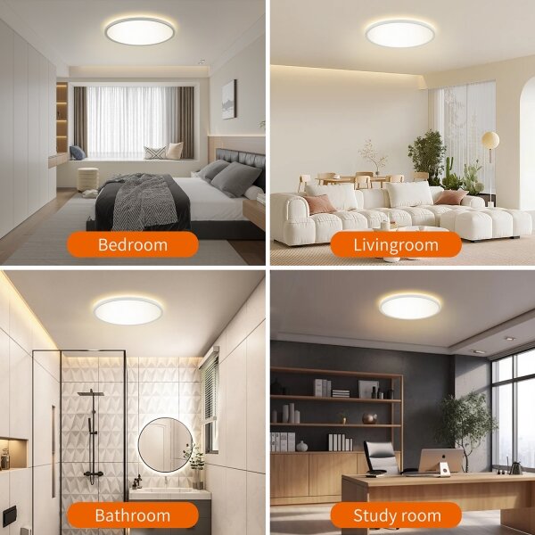 Brilagi - LED Kúpeľňové svietidlo ULTRA SLIM LED/24W/230V pr. 42 cm biela IP54