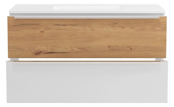 SKRINKA S UMÝVADLOM, biela, divoký dub, biela, 100/54/47 cm Held - Kúpeľňové skrinky, Online Only
