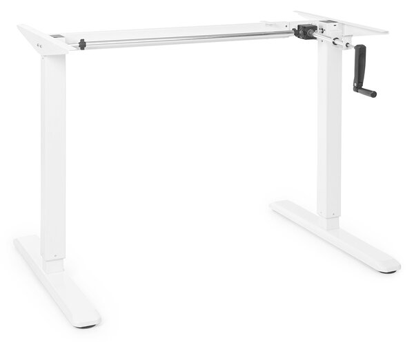 OneConcept Multidesk, výškovo nastaviteľný písací stôl, manuálny, 73-123 cm, biely