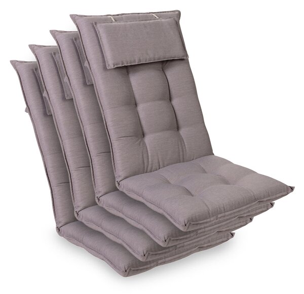 Blumfeldt Sylt, čalúnená podložka, podložka na stoličku, podložka na vyššie polohovacie kreslo, vankúš, polyester, 50 × 120 × 9 cm, 4 x čalúnenie