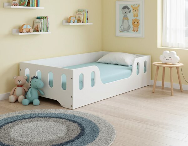 MAXMAX Detská Montessori posteľ LAKI 160x80 cm - biela