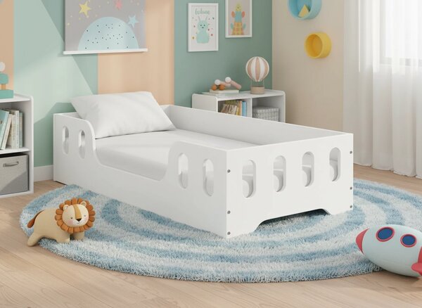 MAXMAX Detská Montessori posteľ LAKI 160x80 cm - biela
