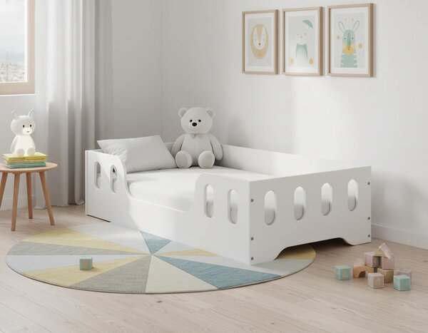 MAXMAX Detská Montessori posteľ LAKI 160x80 cm - biela