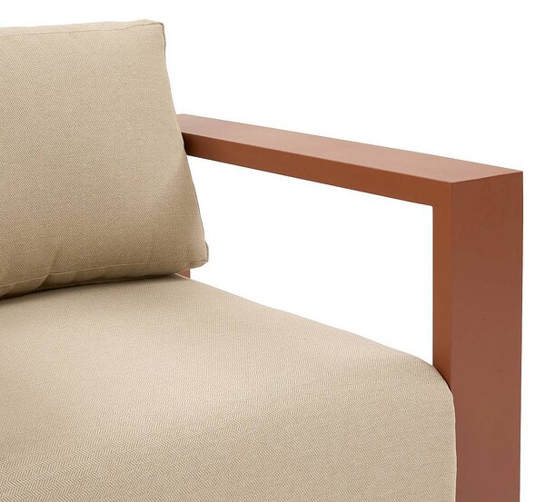 Hliníková rohová zostava pre 5 osôb MADRID NEW (terracotta)